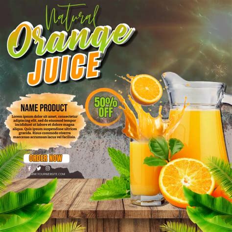 Copy Of Natural Orange Juice Postermywall