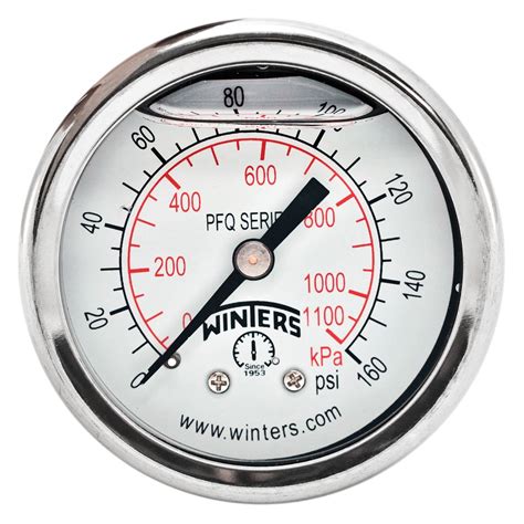 Winters Pfq Series Stainless Steel 304 Dual Scale Liquid Filled