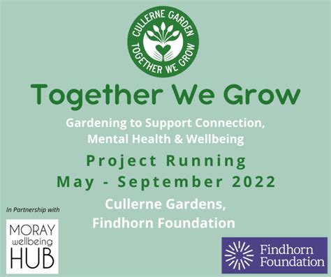 Event Together We Grow Beginning 16th May 2022 Moray Wellbeing Hub