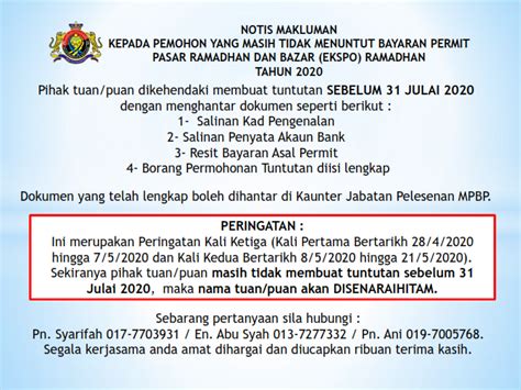 Check spelling or type a new query. Notis Makluman Kepada Pemohon Yang Tidak Menuntut Bayaran ...