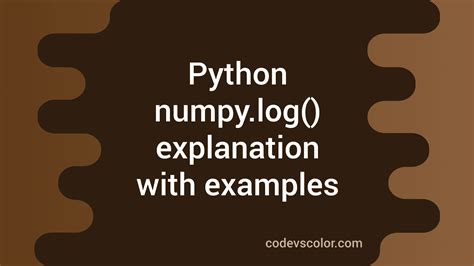 Python Numpy Log Explanation With Example Codevscolor My Xxx Hot Girl