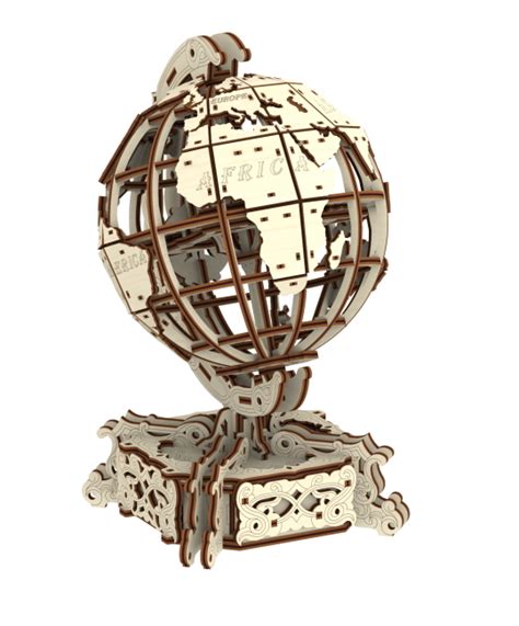 · made in eu · self assembly · no glue · educational . Puzzle 3D en Bois - World Globe Wooden-City-WR341-8909 231 ...
