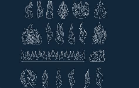 Flames dxf file Free Download - 3axis.co