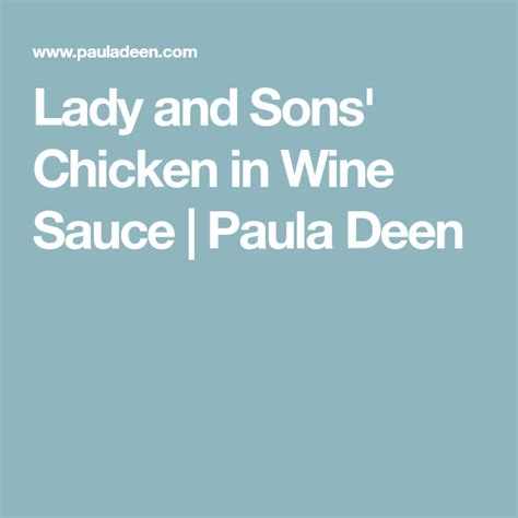 Dora charles, a former chef for paula deen, has written a new cookbook.credit.photographs by dylan wilson for the new york times. Lady & Son's Chicken in Wine Sauce Recipe - Paula Deen ...