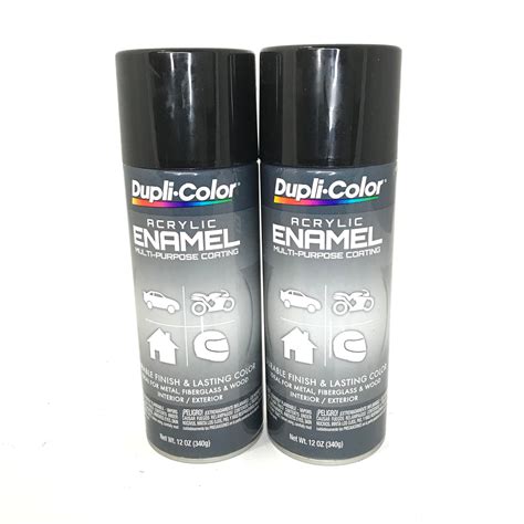 Duplicolor Da1600 2 Pack Gloss Black Acrylic Enamel Multi Purpose Coat