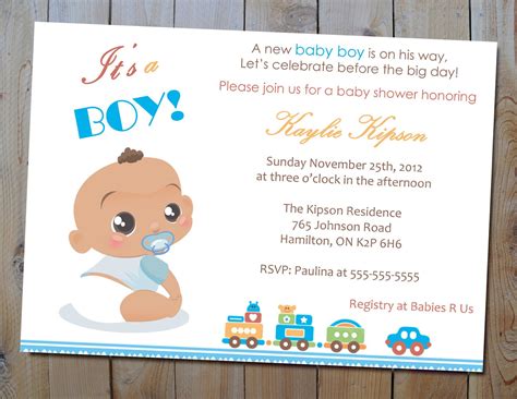 The Best Wording For Boy Baby Shower Invitations Free Printable Baby
