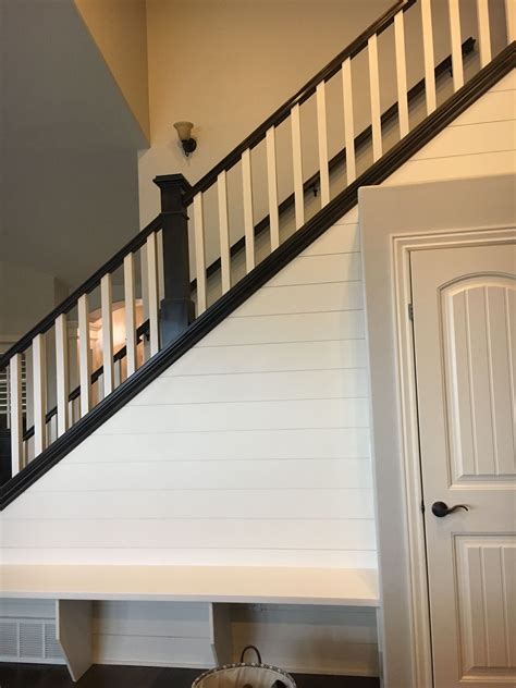 The craftsmanship jeremy & his team put into their homes makes them stand alone. Hayseed Painted Shiplap accent wall with bench. Agreeable ...