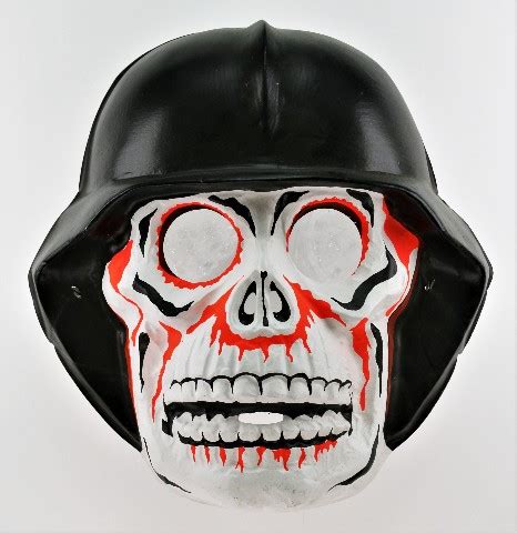 vintage collegeville skull  helmet halloween mask  german kaiser helmet skeleton