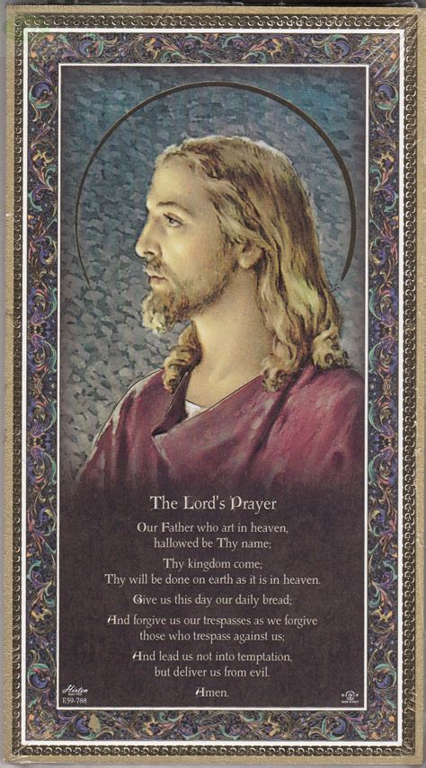 Gold Foiled Wood Prayer Plaque The Lords Prayer Crafted In Italy