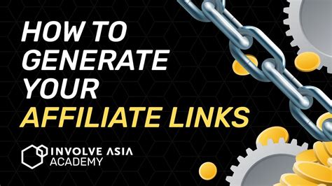 How To Generate Your Involve Asia Affiliate Links Youtube