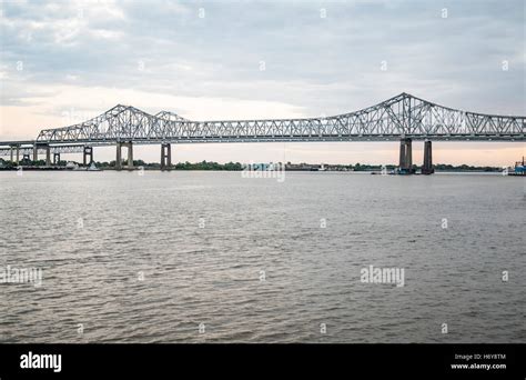 Bridge Over The Mississippi River In New Orleans La Stock Photo Alamy