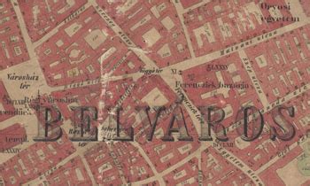 Belváros (inner city), lipótváros (leopold town) with the latter being north of the inner city. Budapest (1867-73) • Pest és Buda kataszteri ...