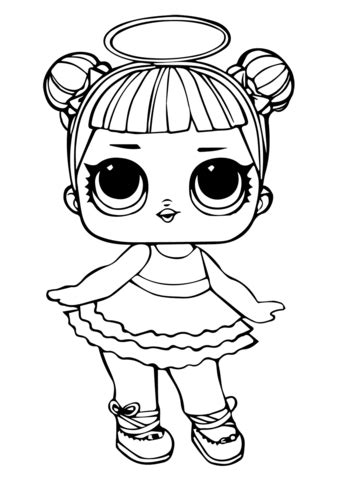 You can download and print the images, then color with your kids. LOL Doll Sugar coloring page | Free Printable Coloring Pages