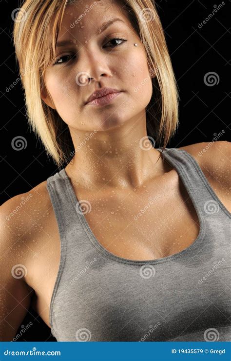 beautiful woman sweating royalty free stock images image 19435579