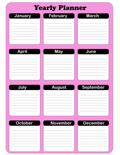 Template can be adjusted to another paper size very easily. 2020 Year Planner | Best Printable Calendar