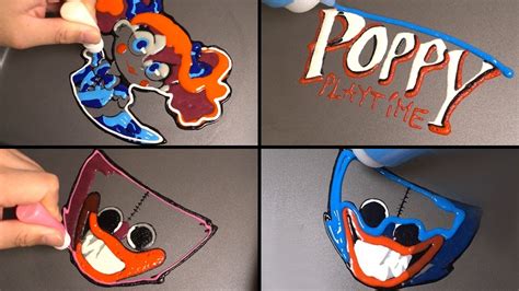 Poppy Playtime Pancake Art Poppy Kissy Missy Huggy Wuggy Logo