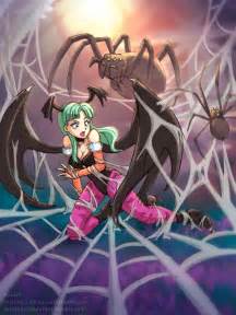 Morrigan Spider Bondage1 By Stickyscribbles Hentai Foundry