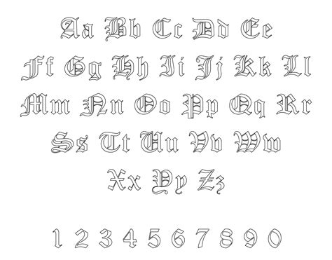 Printable Old English Alphabet Stencil I Free Printable Letter Stencils The Best Porn Website