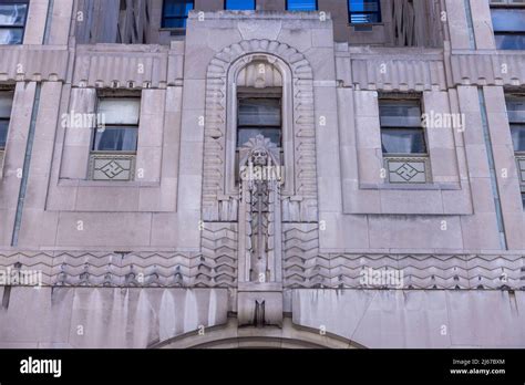 Entrance Facade Penobscot Building Downtown Detroit Michigan Usa