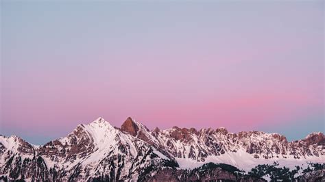 Wallpaper Id 6432 Mountains Peaks Snowy Sky 4k Free Download
