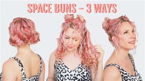 Space Buns Tutorial In Curly Hair Quick And Easy Hairstyles Youtube