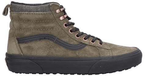 Vans Canvas High Tops Sneakers In Military Green Green Lyst