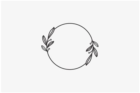 Circle Floral Frame Logo Vector Design Graphic By Sore88 · Creative Fabrica