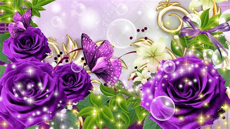 Purple Rose Wallpaper For Desktop Wallpapersafari