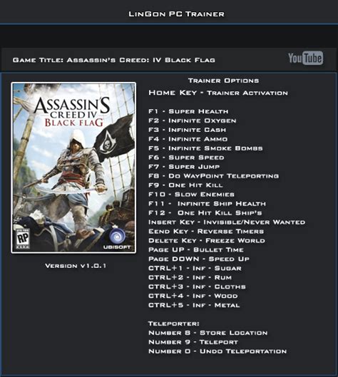 Assassin S Creed Black Flag Trainer Lingon