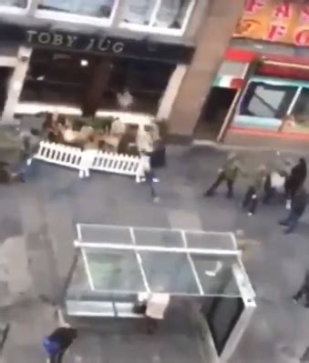 Yankees fans throw balls onto the field. Celtic vs Rangers - Argument sparked mass fight outside ...