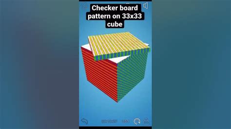 Checker Board Pattern On 33x33 Cube Youtube