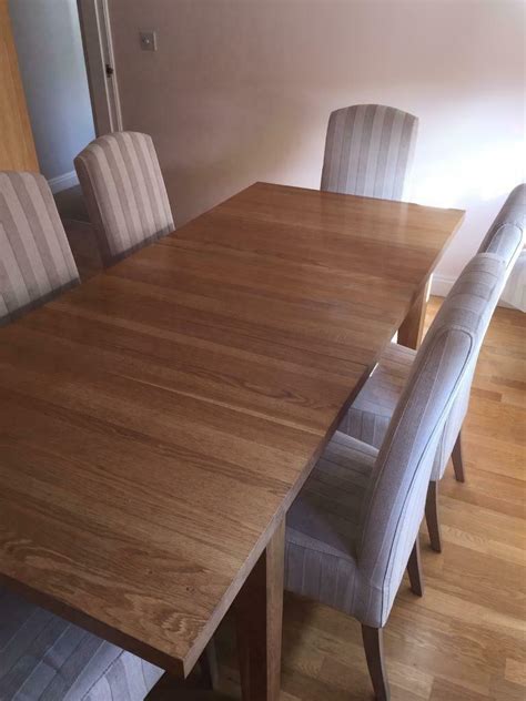 If you're afraid that the table will overwhelm the interior, choose a table in white or light wood. Solid Oak extending dining room table (seats 6-8) | in ...