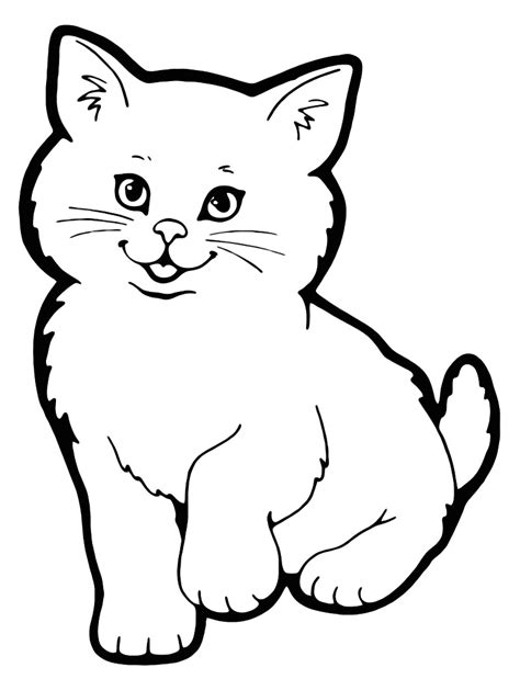 Disegni di animali da stampare e colorare gratis portale. Animali - Gatto