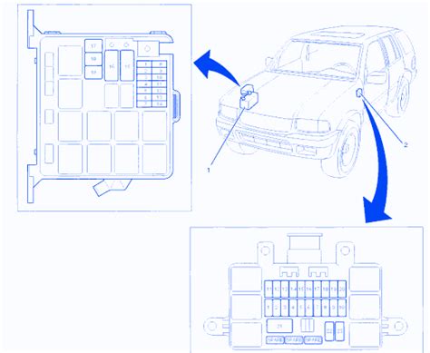 Isuzu D Max 2002 Underhood Fuse Boxblock Circuit Breaker Diagram