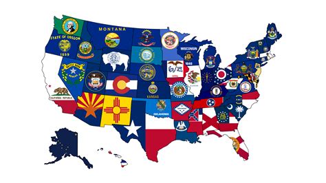 50 States And Their Flags By Beyond19 On Deviantart