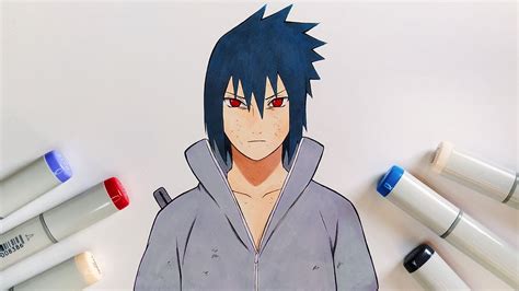 How To Draw Sasuke Uchiha Naruto Shippuden Step By Step Tutorial