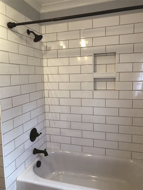 Creating A Refined Look With White Subway Tile Tub Surround Home Tile