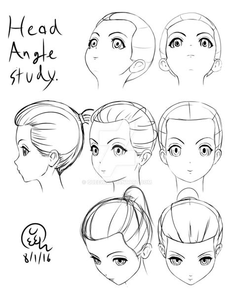Anime Heads At Different Angles Drawing At Getdrawings Free Download