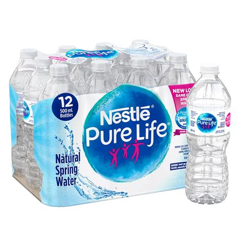 Nestle Pure Life Bottled Natural Spring Water 500 Ml 12 Bottlescs