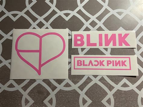 Blackpink Blink Heart Logo Decals Jisoo Jennie Lisa Rose Blink Etsy