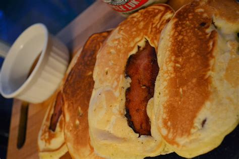 Makin pancakes makin bacon pancakes. #BrunchWeek ~ Bacon Pancake Dippers