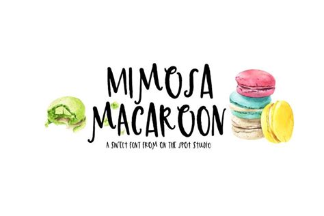 Mimosa Macaroon Cool Fonts Pretty Fonts Macaroons