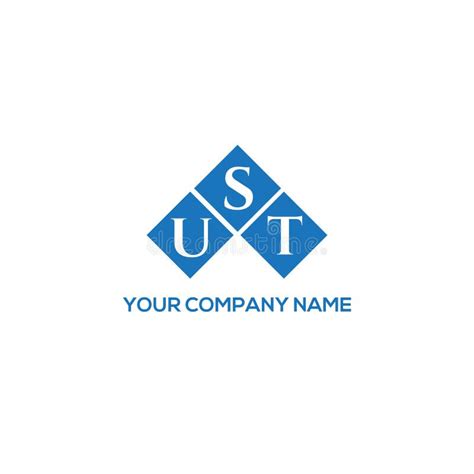 Ust Letter Logo Design On White Background Ust Creative Initials