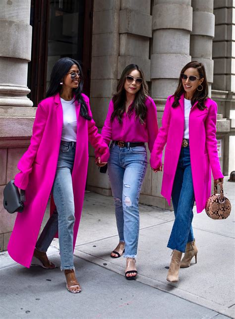 Going Bright In Hot Pink Coats Sydne Style