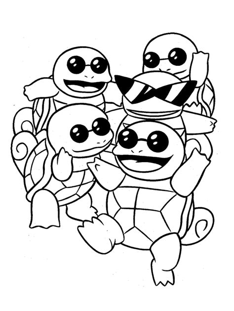 Squirtle Pokemon Coloring Page Anime Coloring Pages
