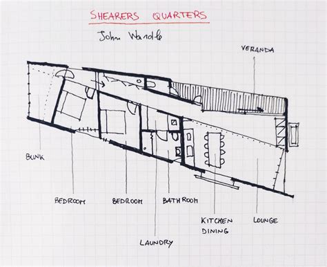 Shearers Quarters Architecture Design Sketch John Wardle