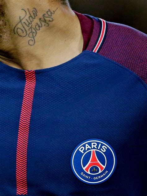 Neymar Jr Of Paris Saint Germain With His Neck Tattoo During The
