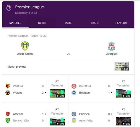 Epl Fixtures Latest English Premier League Epl Fixture
