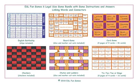 Linking Words And Connectors English Legal Text Game Bundle Teaching Resources