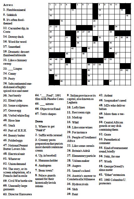 Printable crossword puzzles that are easy enough for kids and beginner level crossword puzzle enthusiasts. Food Crossword #2